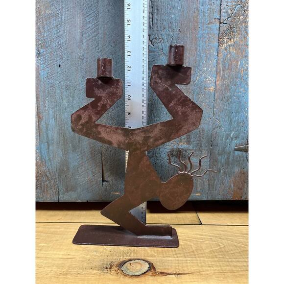 Vintage? Metal Candle Stick Holder. Dancing Man break dancing. upside down. - Picture 6 of 7